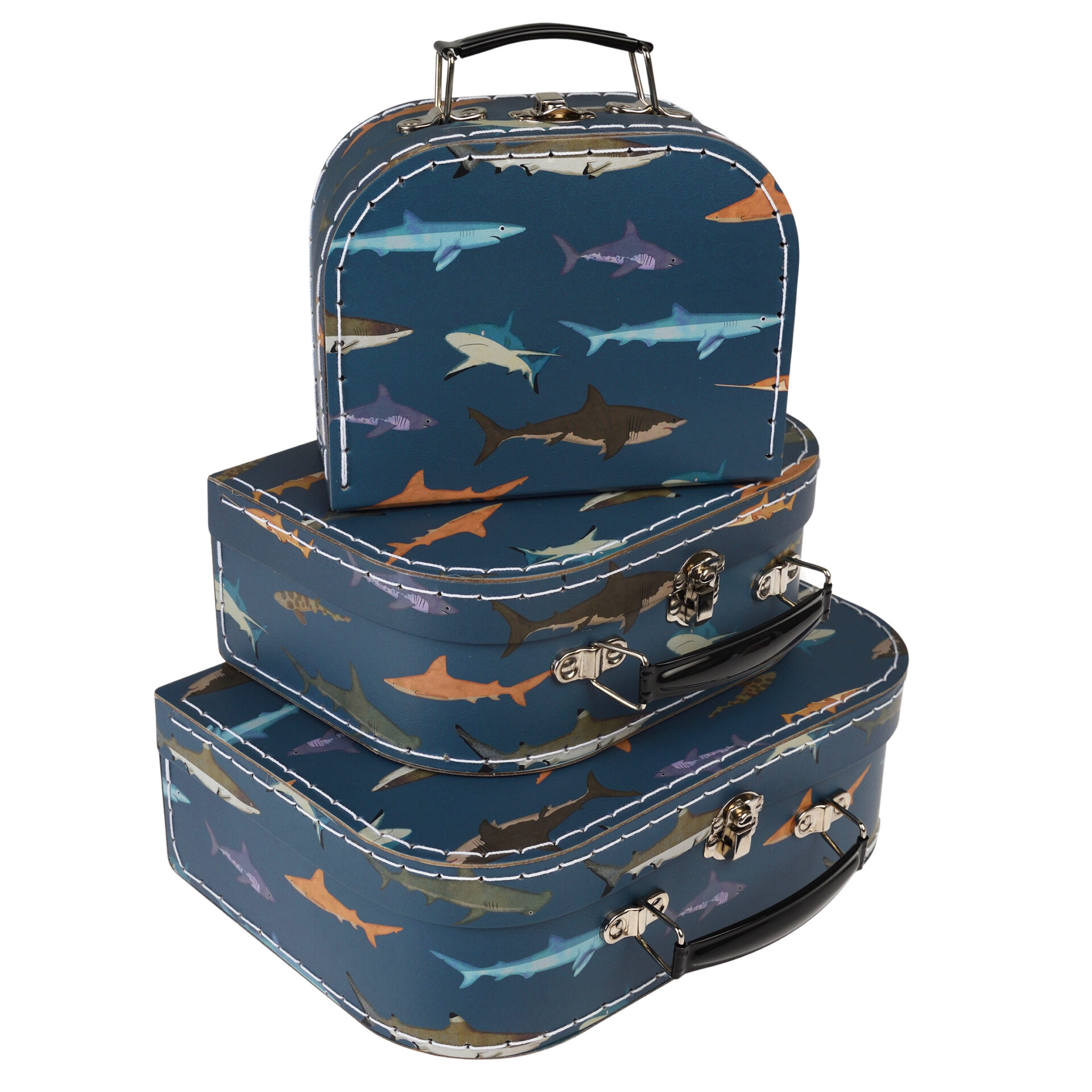 3 kufferter hajer - Sejt kuffertsæt til børn. det hos M&W