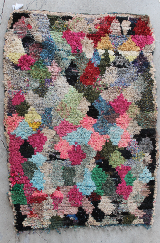 Boucherouite-tæppe-96-x-133-cm