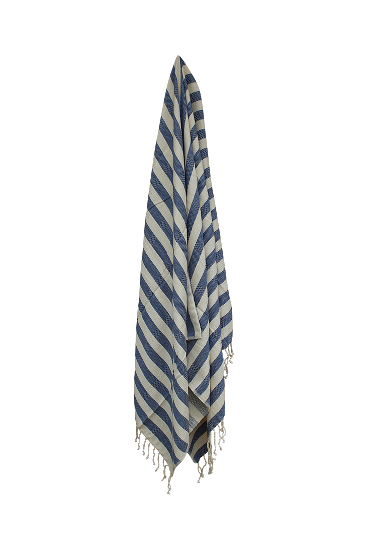 Hammam-haandklaede-i-flotte-blaa-og-offwhite-striber