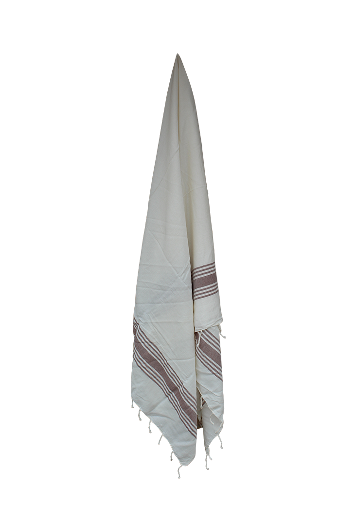 hammam-haandklaede-offwhite-med-brun-strib