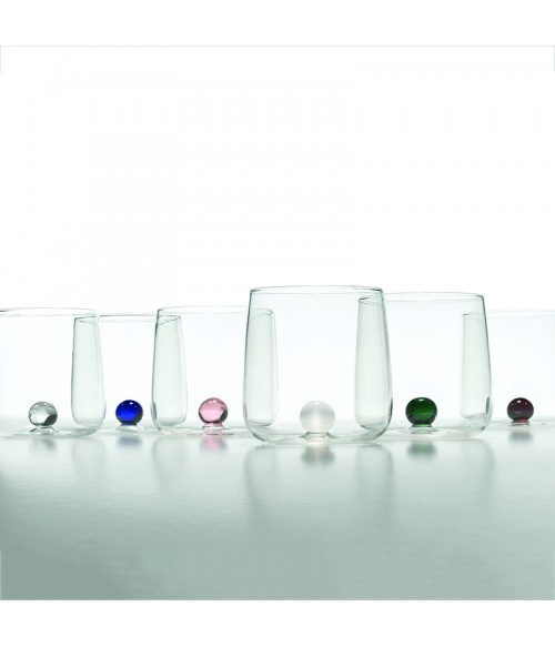 Emotion timeren mus eller rotte Vandglas med kugle i bunden - Se de italienske glas hos MarkWaldorf.