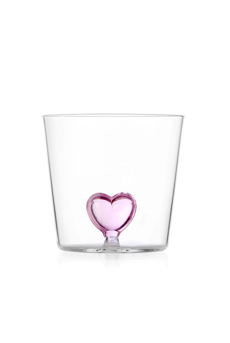 lyseroed-hjerte-glas