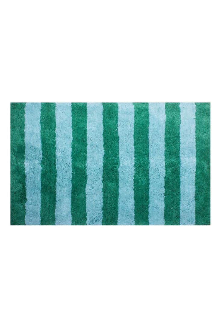 bademaatte-groenne-lyseblaa-striber