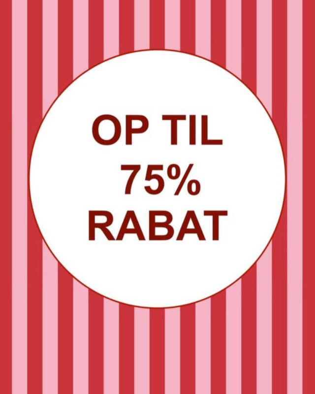 💣OPRYDNINGSFEST - SPAR OP TIL 75% 💣
Vi er i fuld gang med at rydde op på vores lager, der skal jo være plads til alle de nye varer. Det betyder, at du lige nu kan gøre de vildeste kup - der er varer som er nedsat med helt op til 75% rabat - crazzzzzyyyy! Tjek webshoppen og gør en super handel!