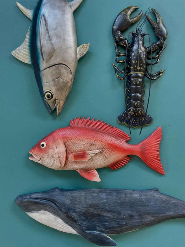🐟 DET ER GÅET I FISK! 🐟 Heldigvis på den bedste måde. Vi har nemlig fået de flotteste vægophæng, som ligner en hummer, tunfisk, rødbrasen og en blåhval - de er så flotte og meget realistiske! Perfekt til køkkenet eller måske til børneværelset? Find dem på hjemmesiden allerede nu. #markwaldorf #vægophæng